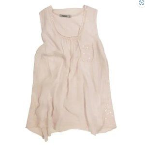 Tendenze made in Italy blush pink tank top with sequins